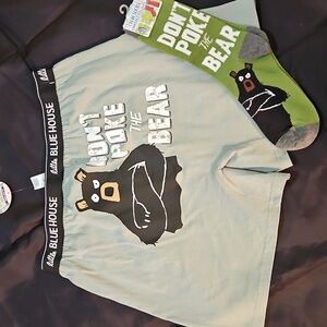 Little Blue House Bear Boxer Shorts and Socks Set